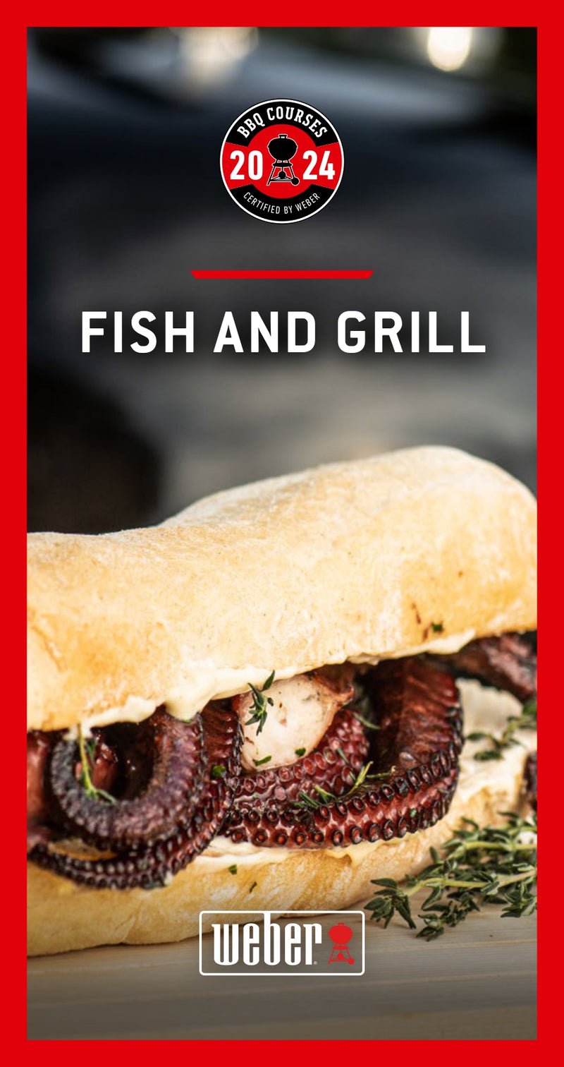 Carica immagine in Galleria Viewer, Nella Grill Accademy WEBER di Roma "SPECIAL EDITION WINE" Corso di BBQ "FISH AND GRILL" sabato 9 Maggio 2026 ore 10,00 un Menù di Pesce al BBQ!!! STRAORDINARIO con l' assistenza ed i consigli di un SOMMELIER